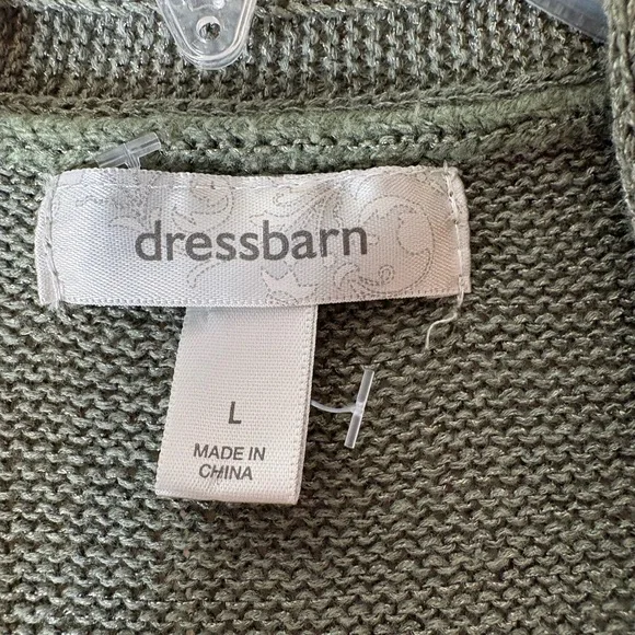 Dressbarn Sage Green Knit Vest 552 - Picture 3 of 4